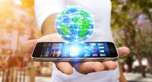 Photo smartphone globe